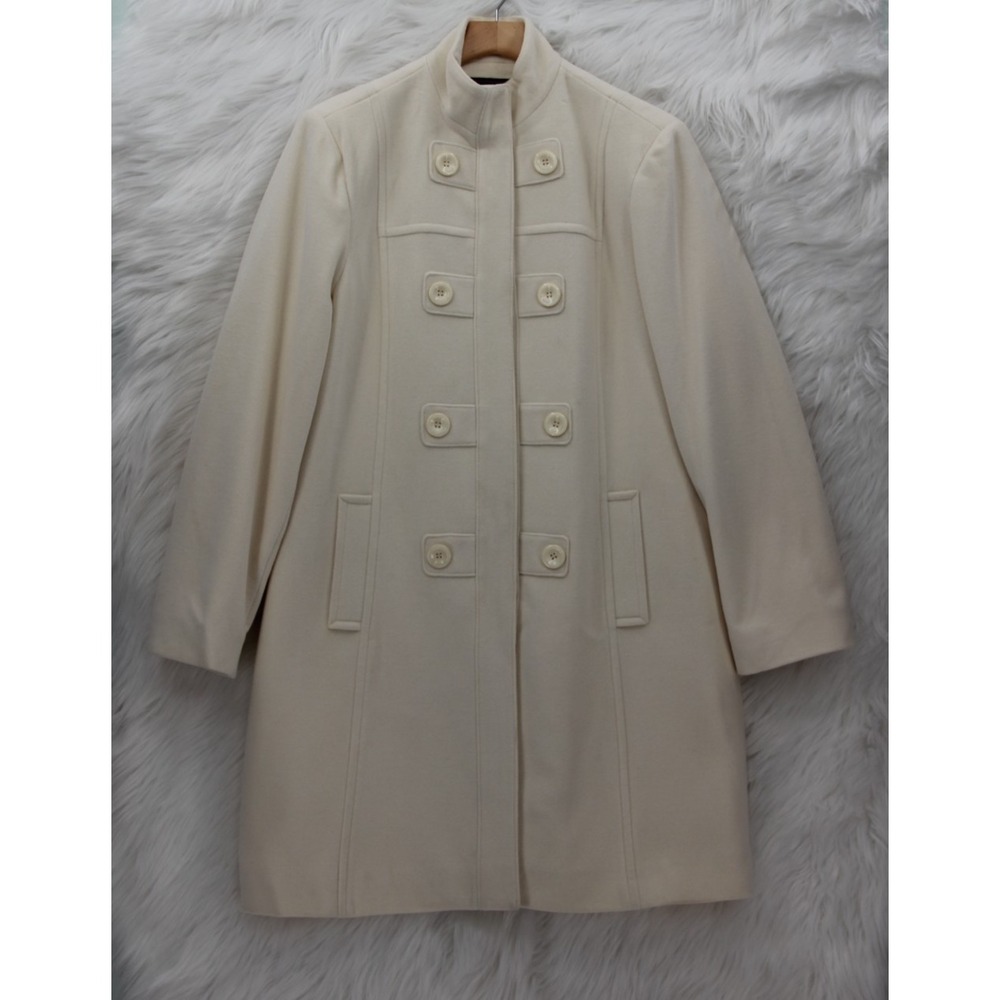 Pendleton Women's Ivory Winter White Wool Cashmere Imported Fabric Turkey 14-16